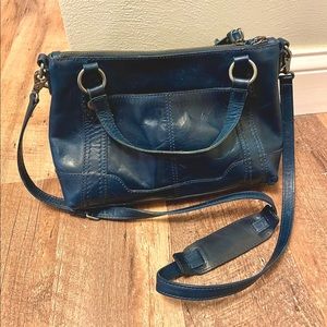 Frye Melissa Medium Crossbody-navy blue